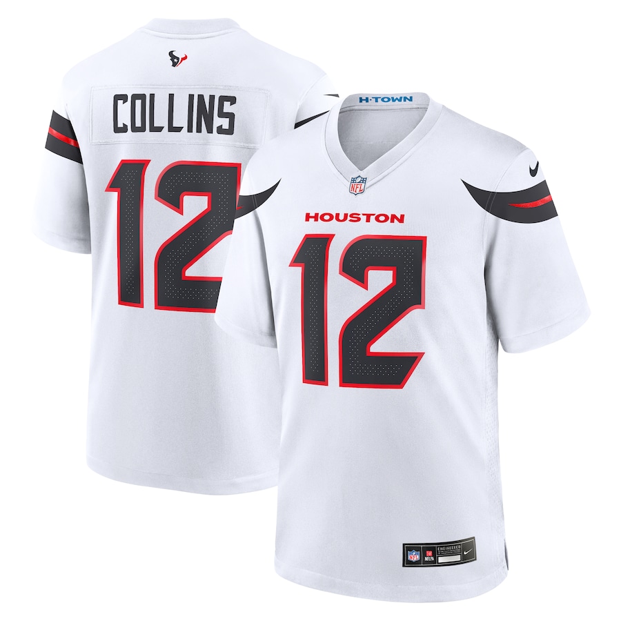 Men's Houston Texans Nico Collins Nike White Game Jersey