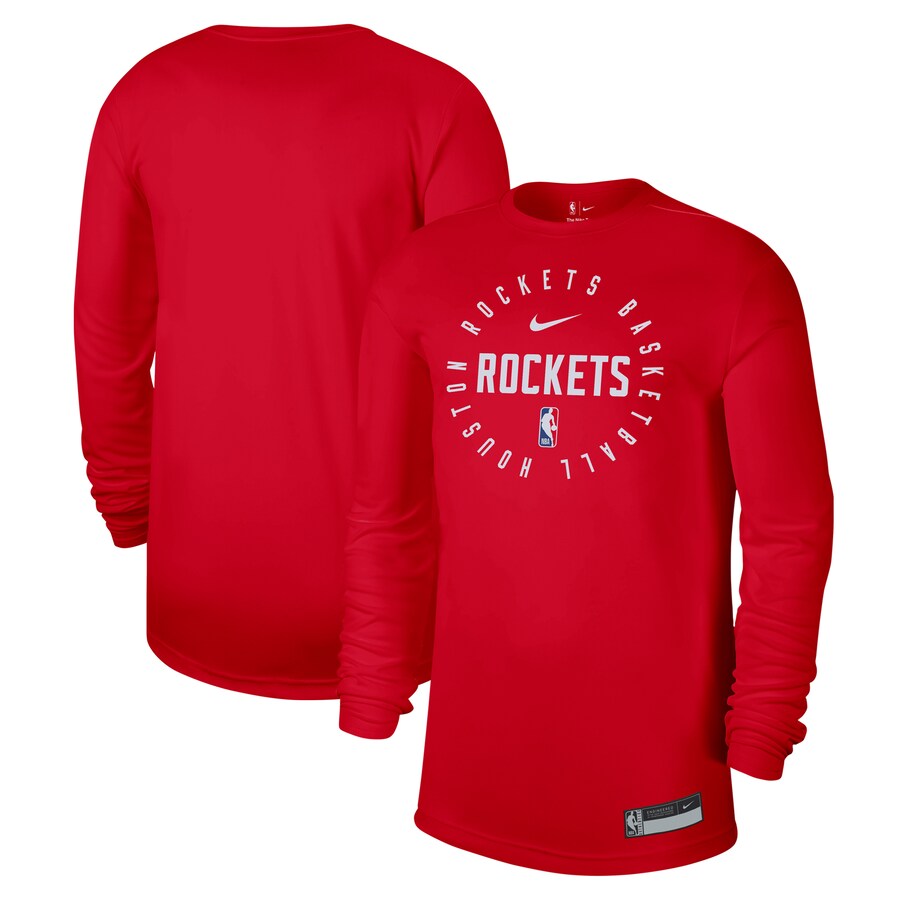 Men's Houston Rockets Nike Red 2024/25 Legend On-Court Practice Long Sleeve T-Shirt