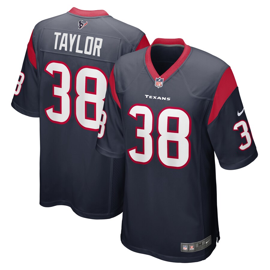 Men's Houston Texans J.J. Taylor Nike Navy Team Game Jersey