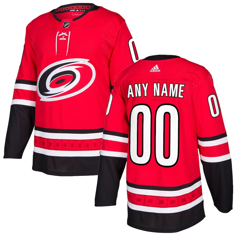 Men's Carolina Hurricanes adidas Red Authentic Custom Jersey