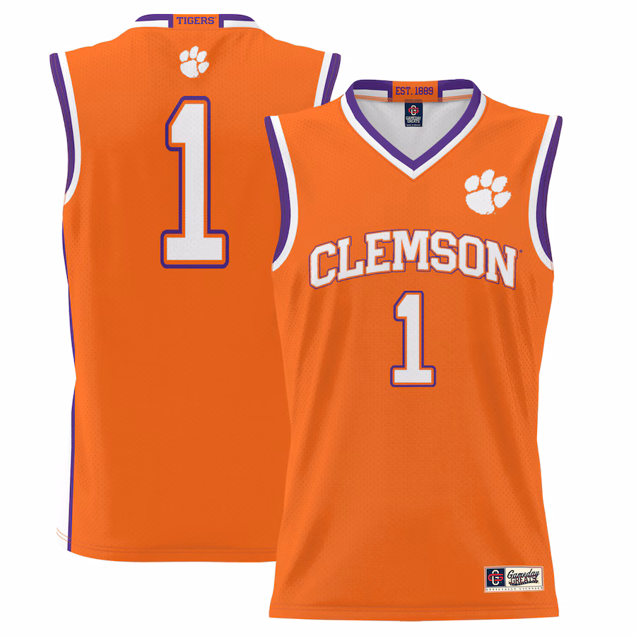 Youth GameDay Greats #1 Orange Clemson Tigers Lightweight Basketball Jersey