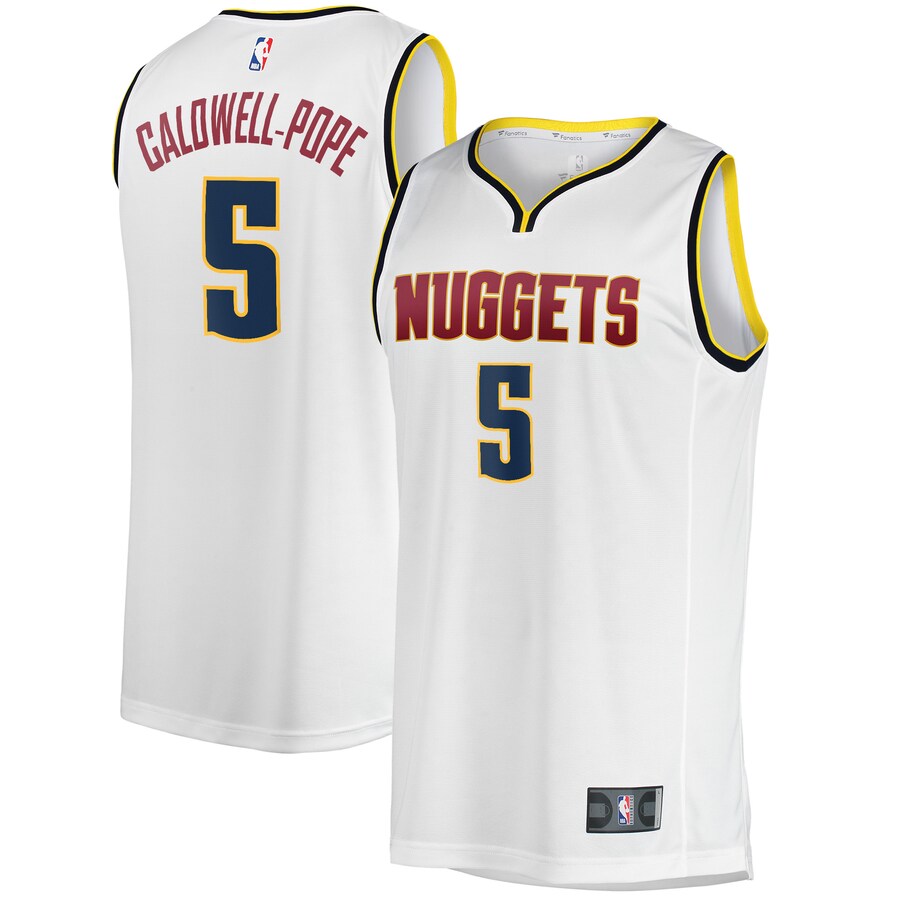 Men's Denver Nuggets Kentavious Caldwell-Pope Fanatics White Fast Break Player Jersey - Association Edition