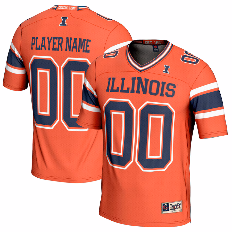 Illinois Fighting Illini GameDay Greats NIL Pick-A-Player Football Jersey - Orange