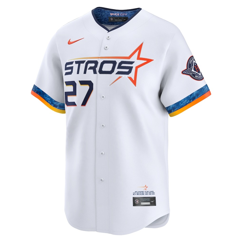 Men's Houston Astros Jose Altuve Nike White 2025 City Connect Limited Player Jersey