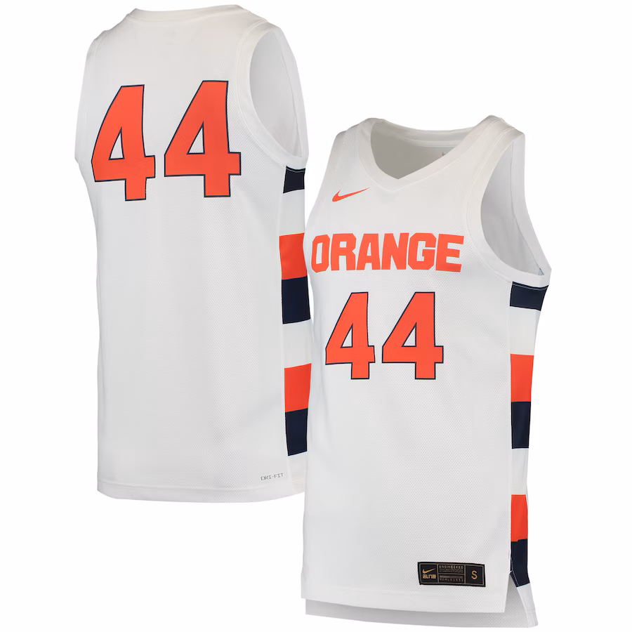 Men's Nike #44 White Syracuse Orange Team Replica Basketball Jersey