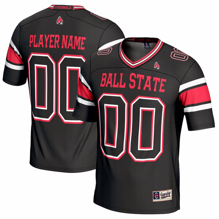 Ball State Cardinals GameDay Greats Youth NIL Pick-A-Player Football Jersey - Black