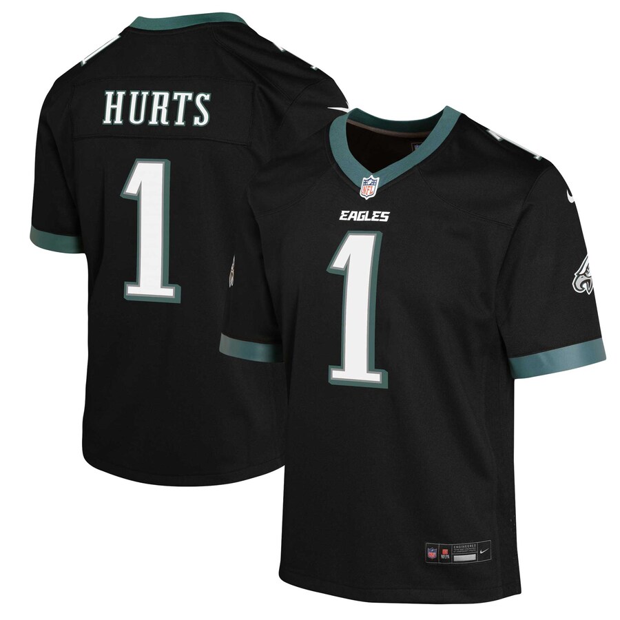 Youth Philadelphia Eagles Jalen Hurts Nike Black Alternate Game Jersey