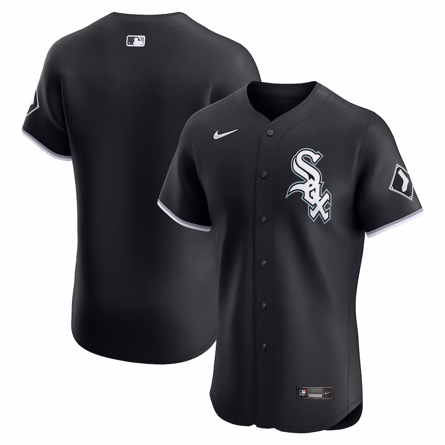 Men's Chicago White Sox Nike Black Alternate Vapor Premier Elite Patch Jersey