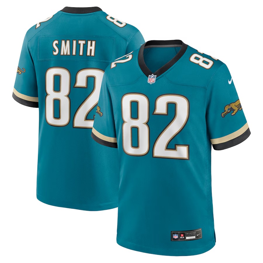 Men's Jacksonville Jaguars Jimmy Smith Nike Teal Prowler Throwback Retired Player Game Jersey