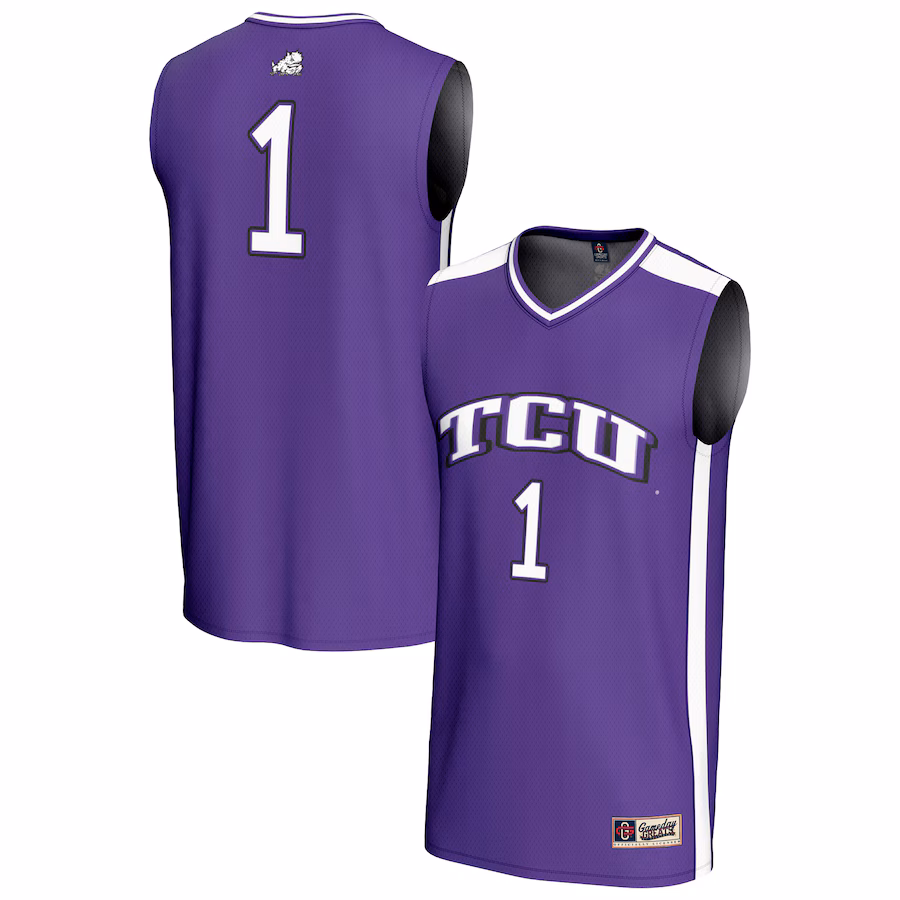 Youth GameDay Greats #1 Purple TCU Horned Frogs Lightweight Collegiate Basketball Fashion Jersey