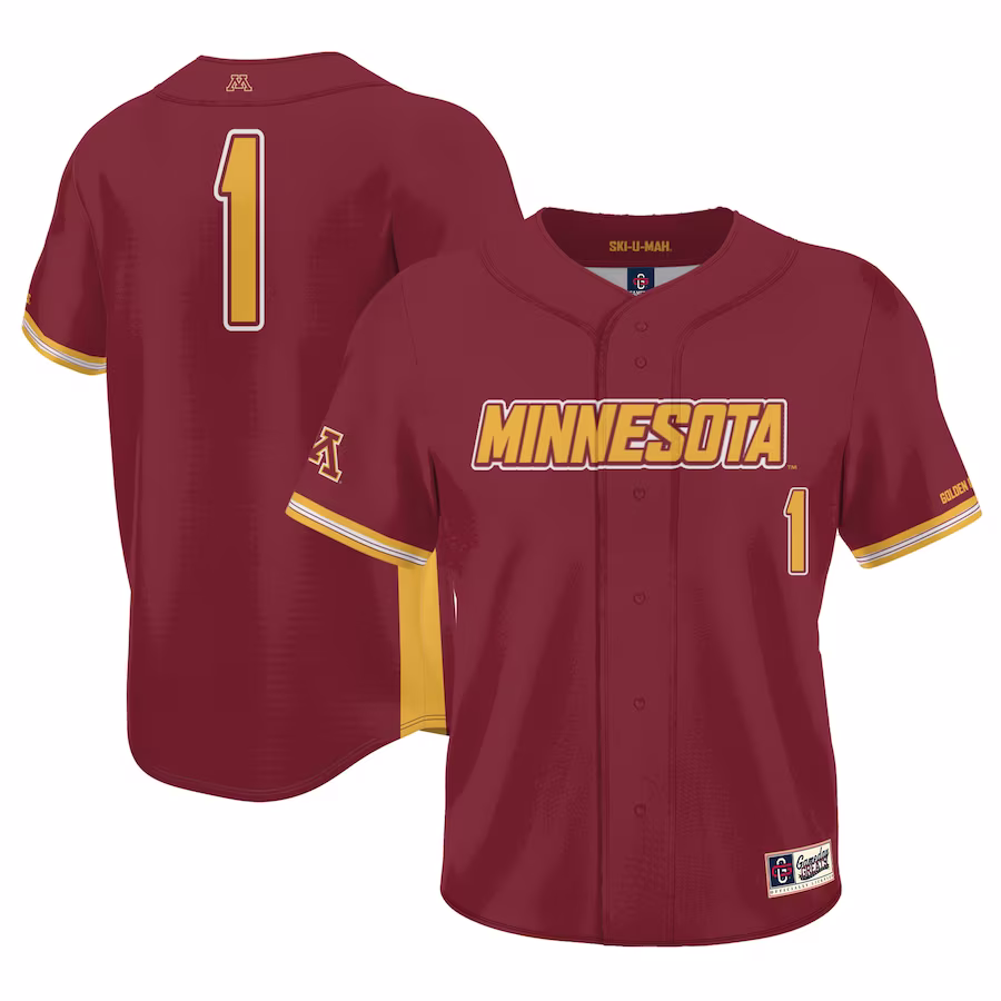 #1 Minnesota Golden Gophers GameDay Greats Lightweight Baseball Jersey - Maroon