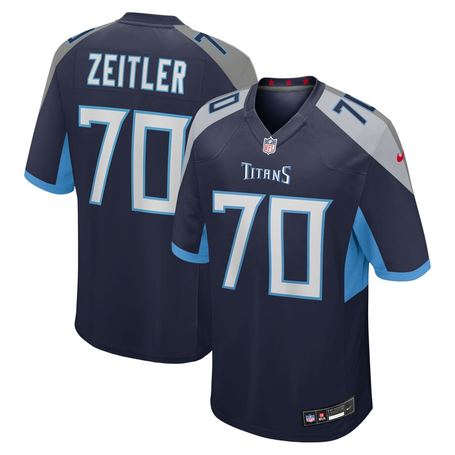 Men's Tennessee Titans Kevin Zeitler Nike Navy Team Game Jersey