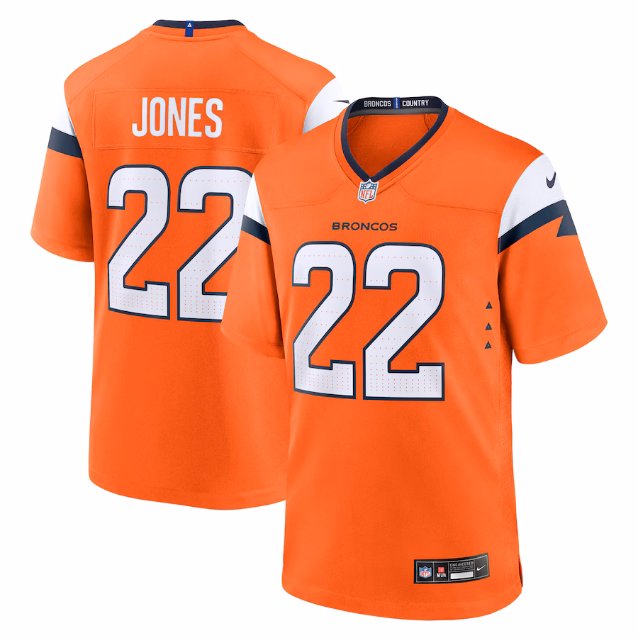Men's Denver Broncos Brandon Jones Nike Orange Team Game Jersey
