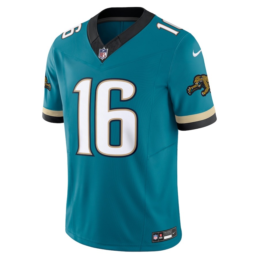 Men's Jacksonville Jaguars Trevor Lawrence Nike Teal Prowler Throwback Vapor F.U.S.E. Limited Jersey
