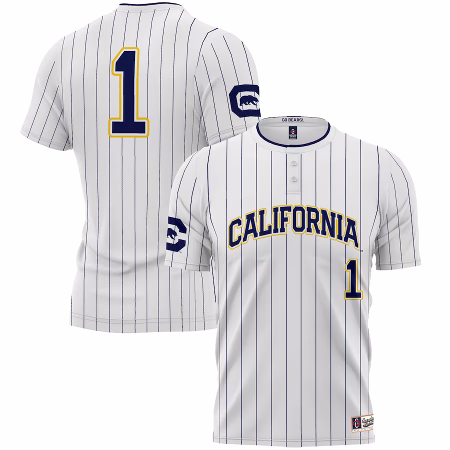 #1 Cal Bears GameDay Greats Lightweight Softball Jersey - White