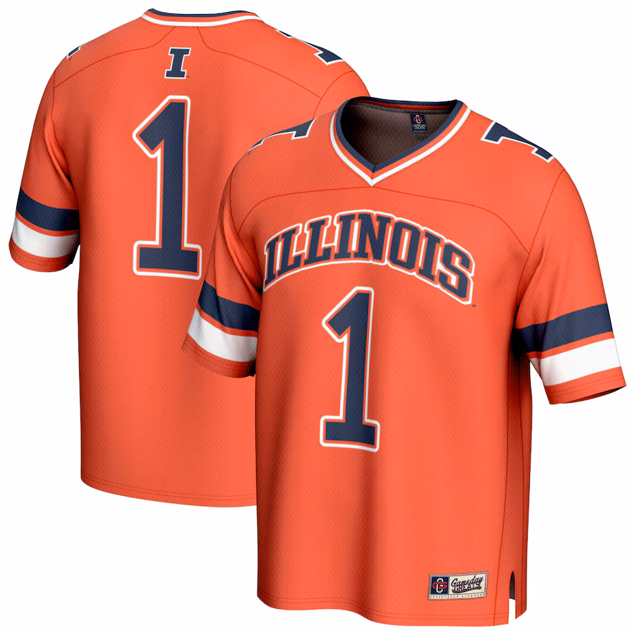 Youth GameDay Greats #1 Orange Illinois Fighting Illini Collegiate Football Fashion Jersey