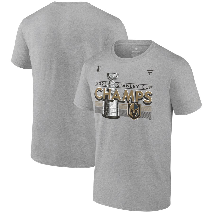 Men's Vegas Golden Knights Fanatics Heather Gray 2023 Stanley Cup Champions Locker Room T-Shirt