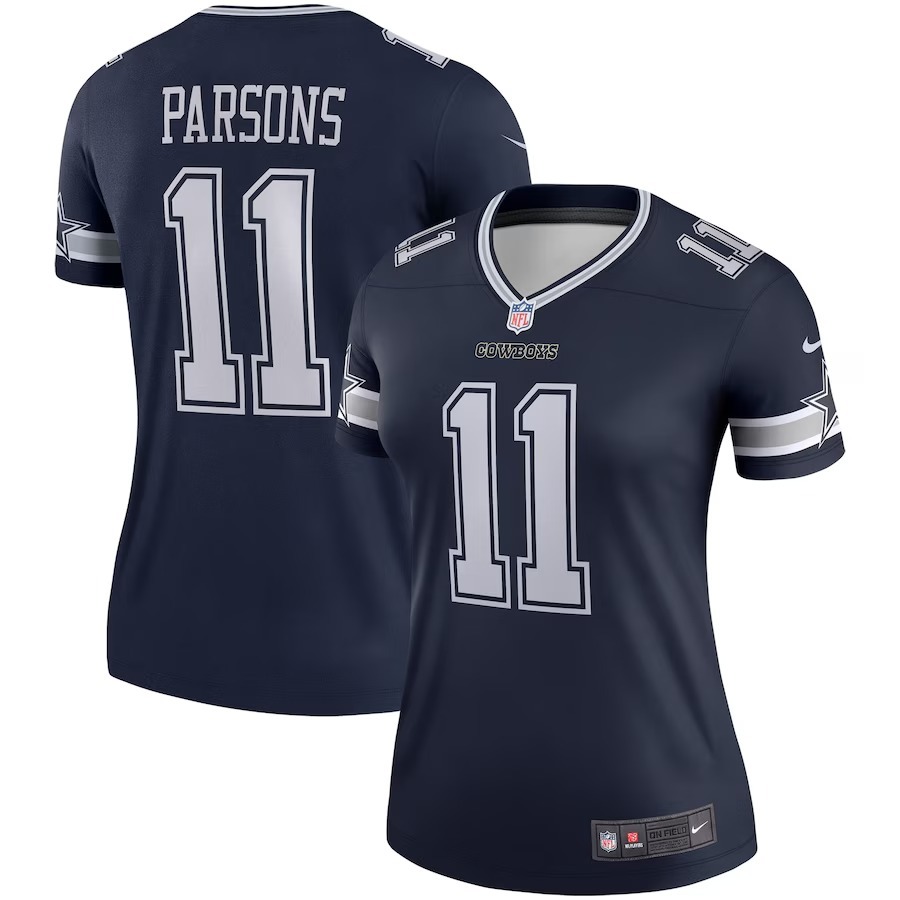 Women's Dallas Cowboys Micah Parsons Nike Navy Legend Player Performance Top
