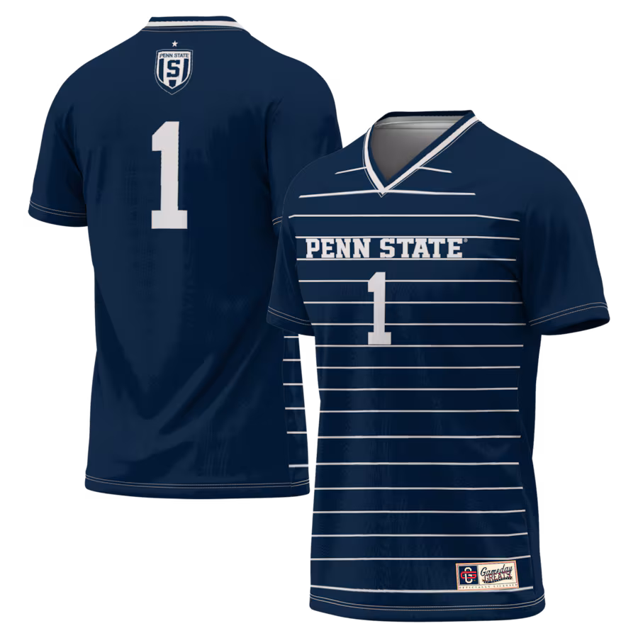 Unisex GameDay Greats #1 Navy Penn State Nittany Lions Women's Soccer Lightweight Fashion Jersey