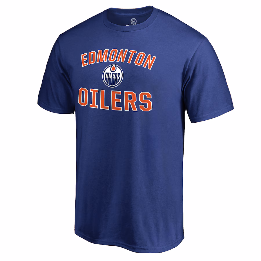 Men's Edmonton Oilers Royal Victory Arch T-Shirt