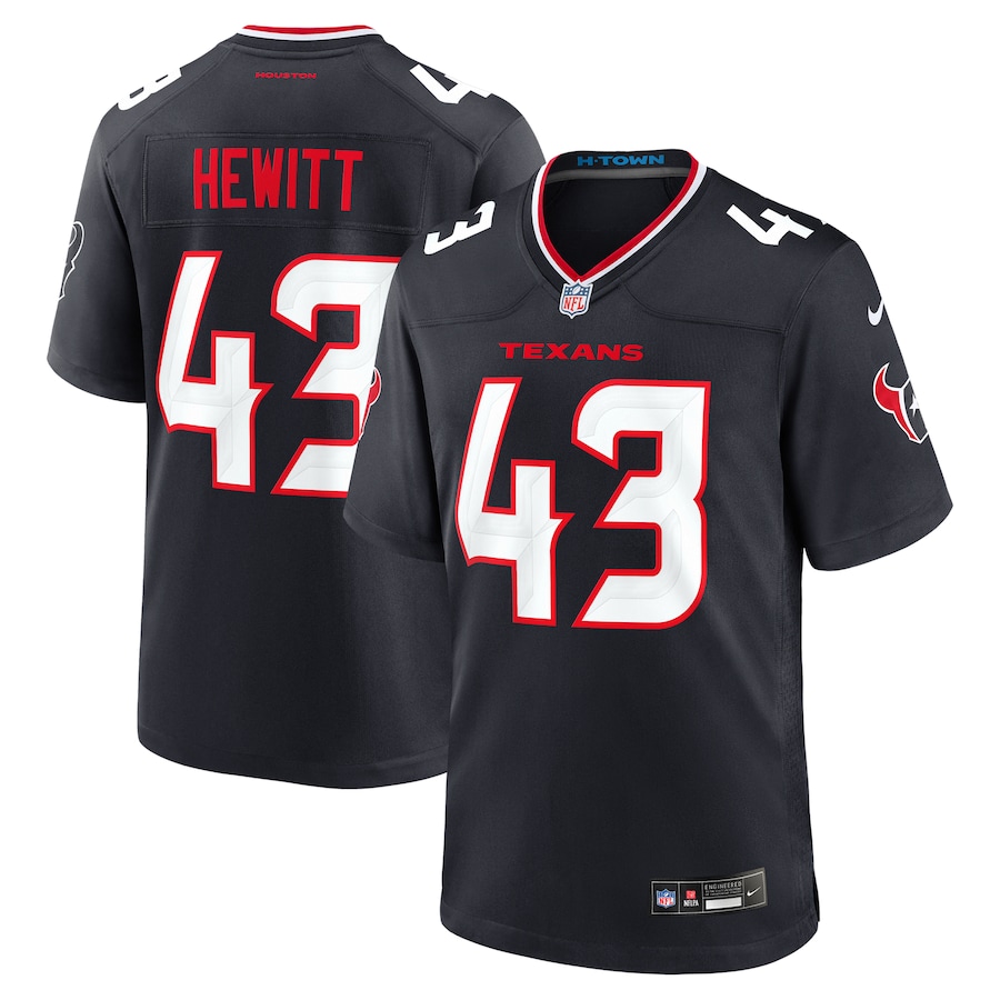Men's Houston Texans Neville Hewitt Nike Navy Team Game Jersey