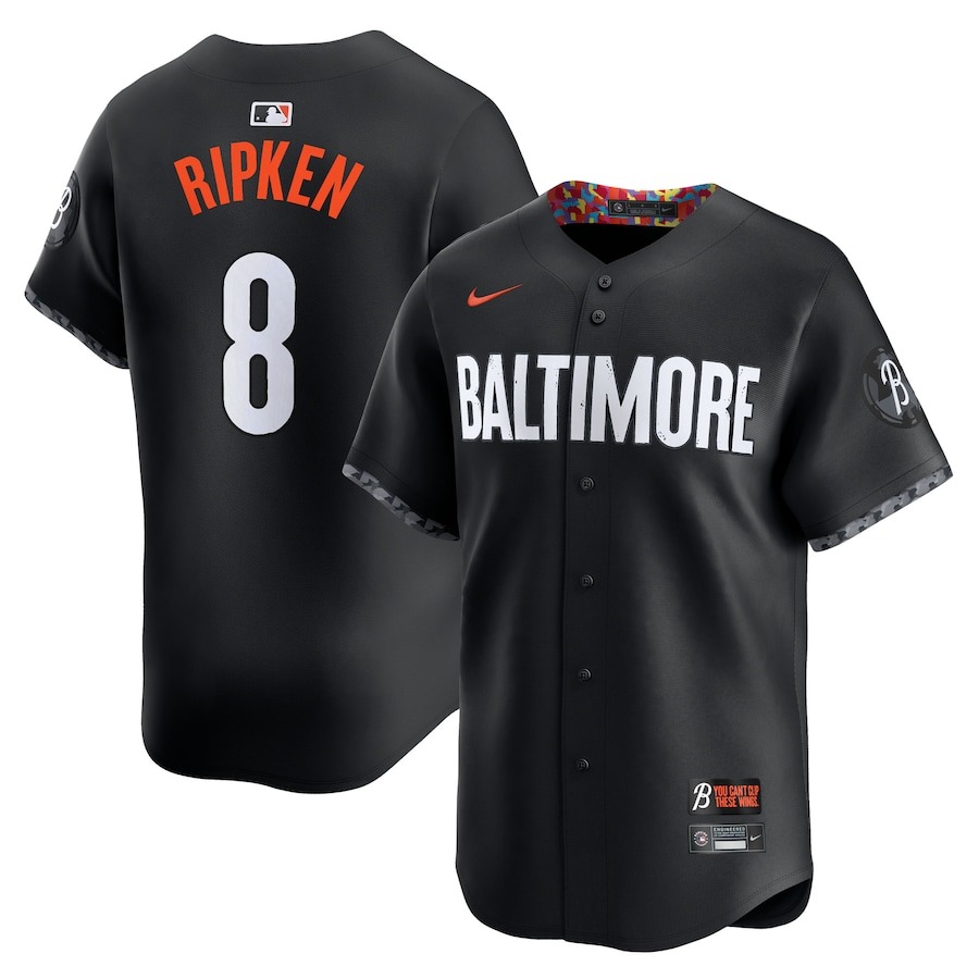 Men's Baltimore Orioles Cal Ripken Nike Black City Connect Replica Player Jersey