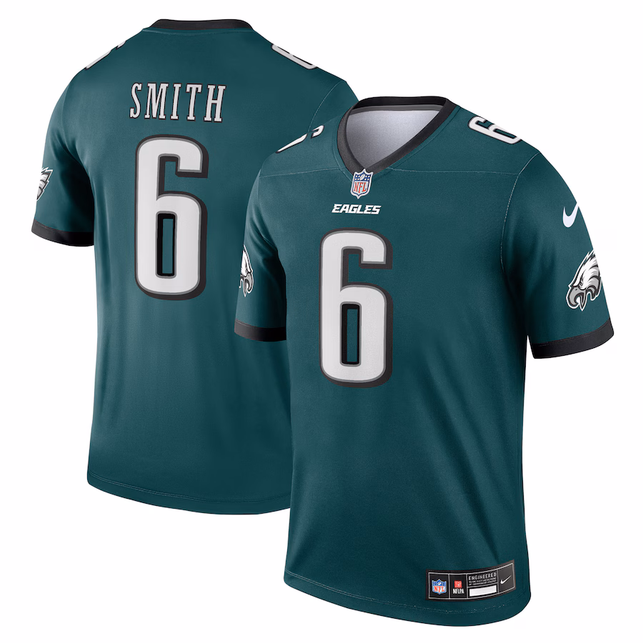 Men's Philadelphia Eagles DeVonta Smith Nike Green Team Legend Player Performance Top