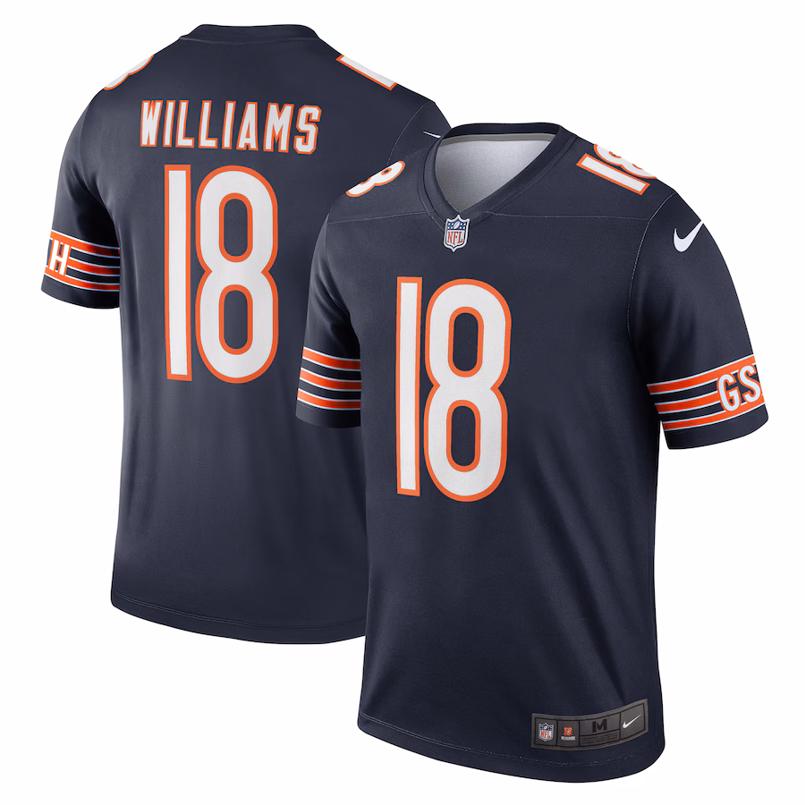 Men's Chicago Bears Caleb Williams Nike Navy Team Legend Player Performance Top