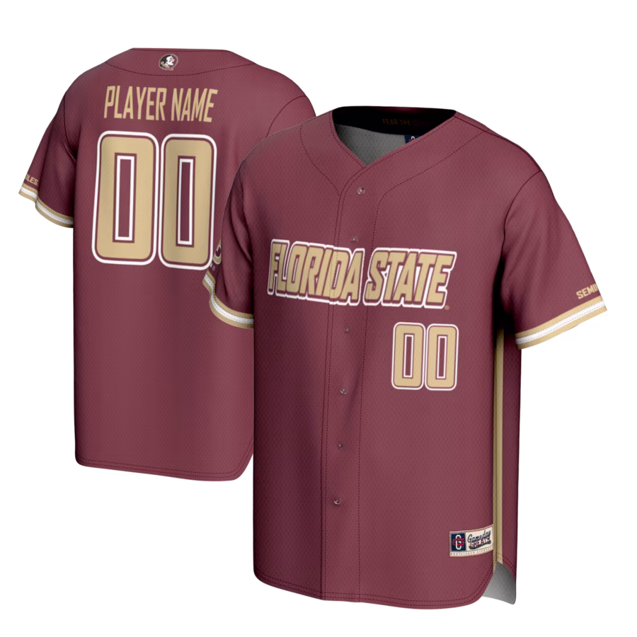 Florida State Seminoles GameDay Greats NIL Pick-A-Player Lightweight Baseball Jersey - Garnet