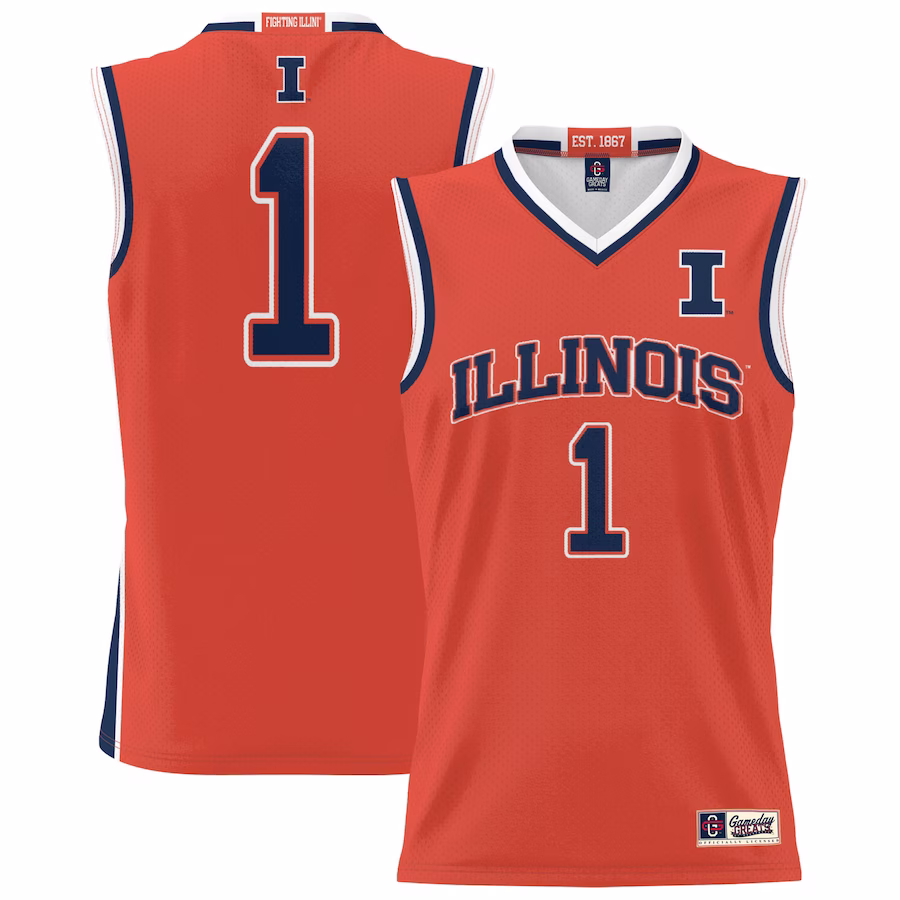 #1 Illinois Fighting Illini GameDay Greats Youth Lightweight Basketball Jersey - Orange