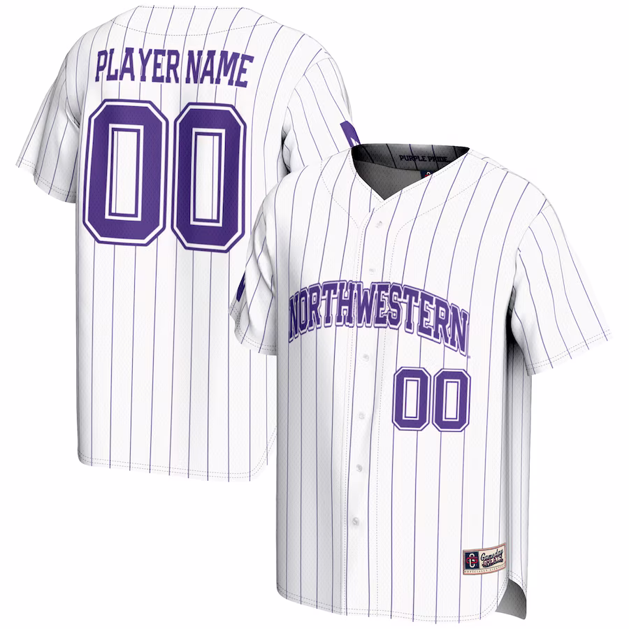Northwestern Wildcats GameDay Greats Youth NIL Pick-A-Player Lightweight Baseball Jersey - White