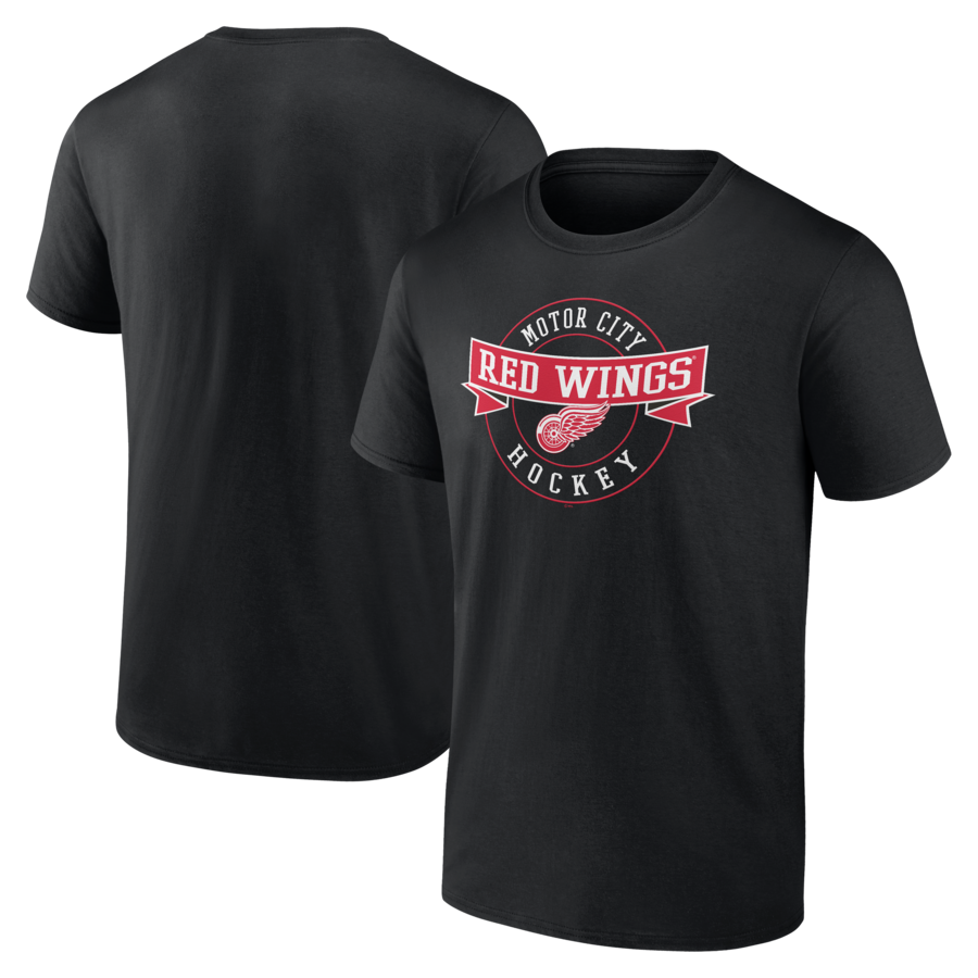 Men's Detroit Red Wings Black Honor Circle T-Shirt
