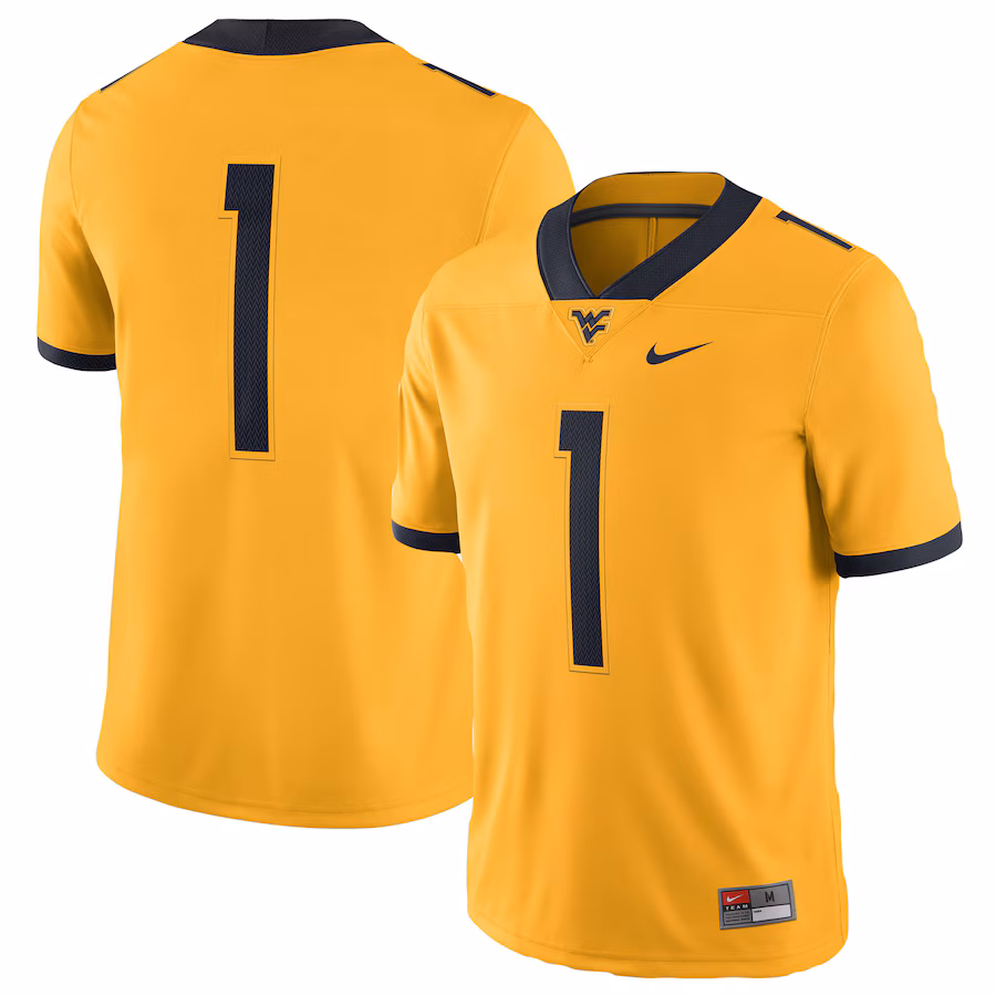 Men's Nike Gold West Virginia Mountaineers Alternate Game Jersey