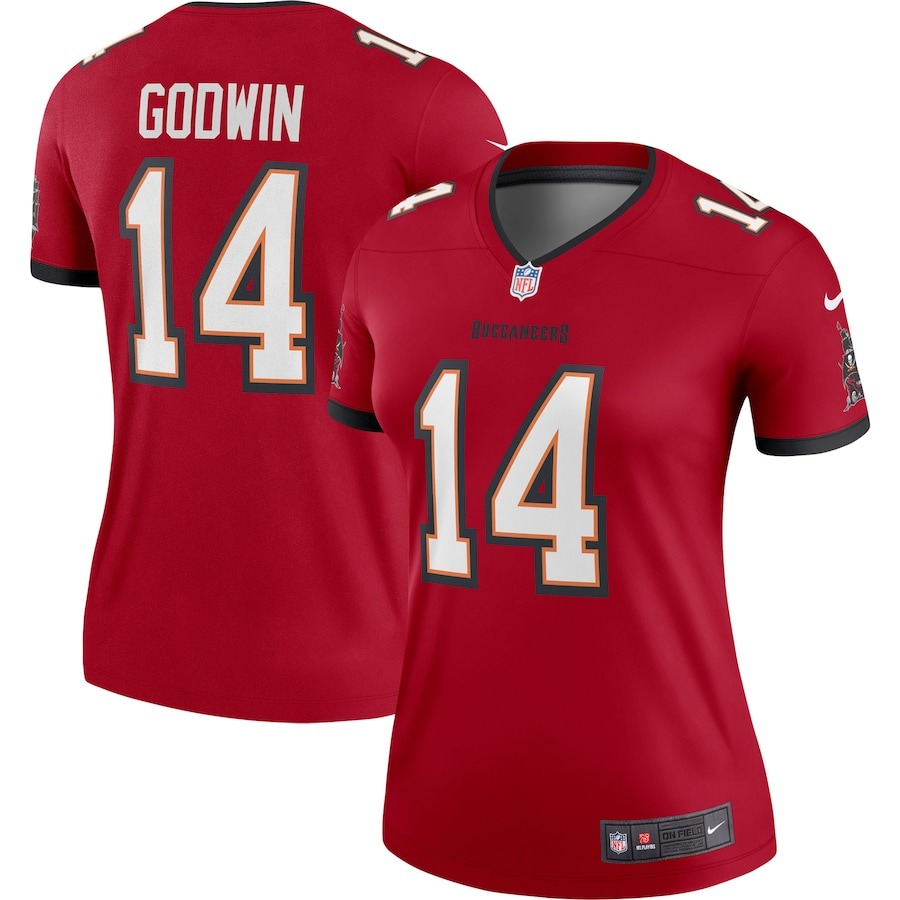 Women's Tampa Bay Buccaneers Chris Godwin Nike Red Legend Player Performance Top