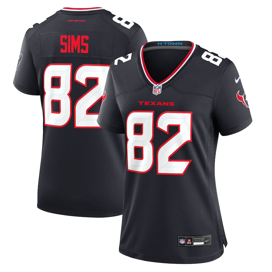 Women's Houston Texans Steven Sims Nike  Navy Team Game Jersey
