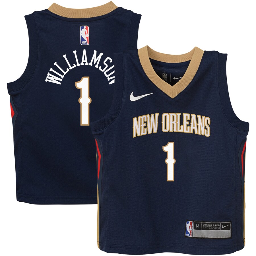 Preschool New Orleans Pelicans Zion Williamson Nike Navy Swingman Player Jersey - Icon Edition