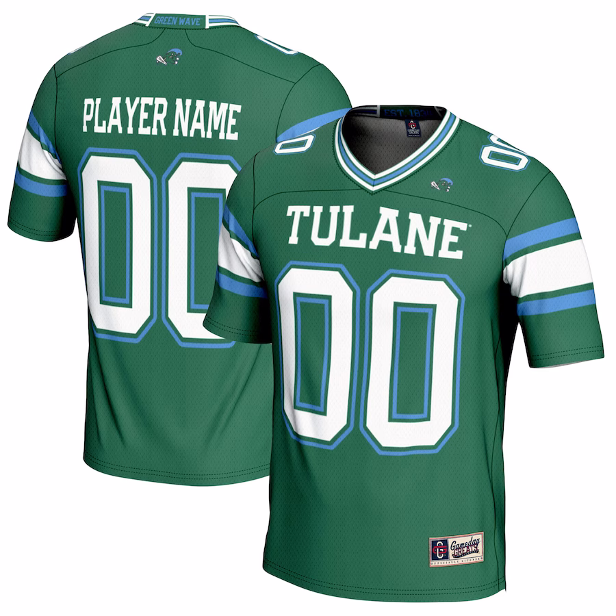Tulane Green Wave GameDay Greats NIL Pick-A-Player Football Jersey - Green