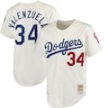 Men's Los Angeles Dodgers Fernando Valenzuela Mitchell & Ness Gray Authentic Jersey