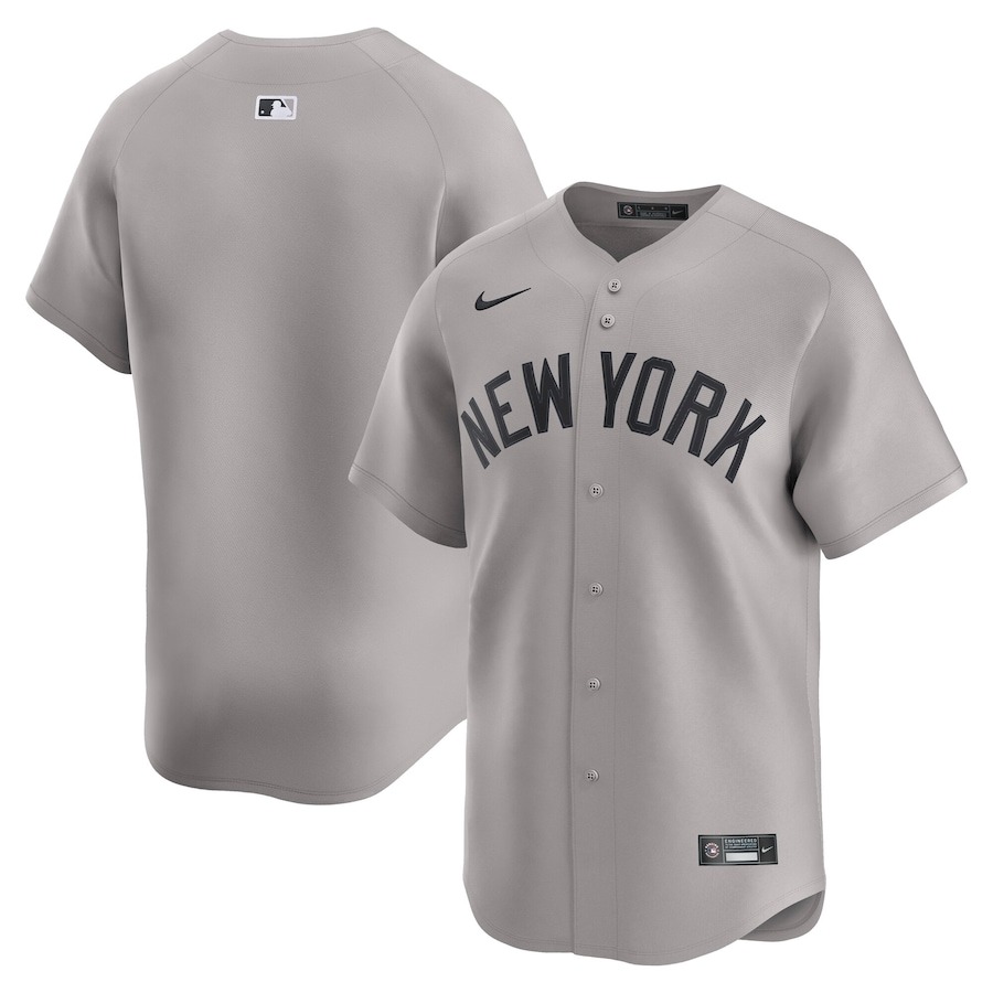Men's New York Yankees  Nike Gray Away Limited Custom Jersey