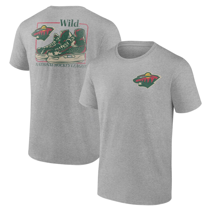 Men's Minnesota Wild Heather Gray Glory Skates T-Shirt