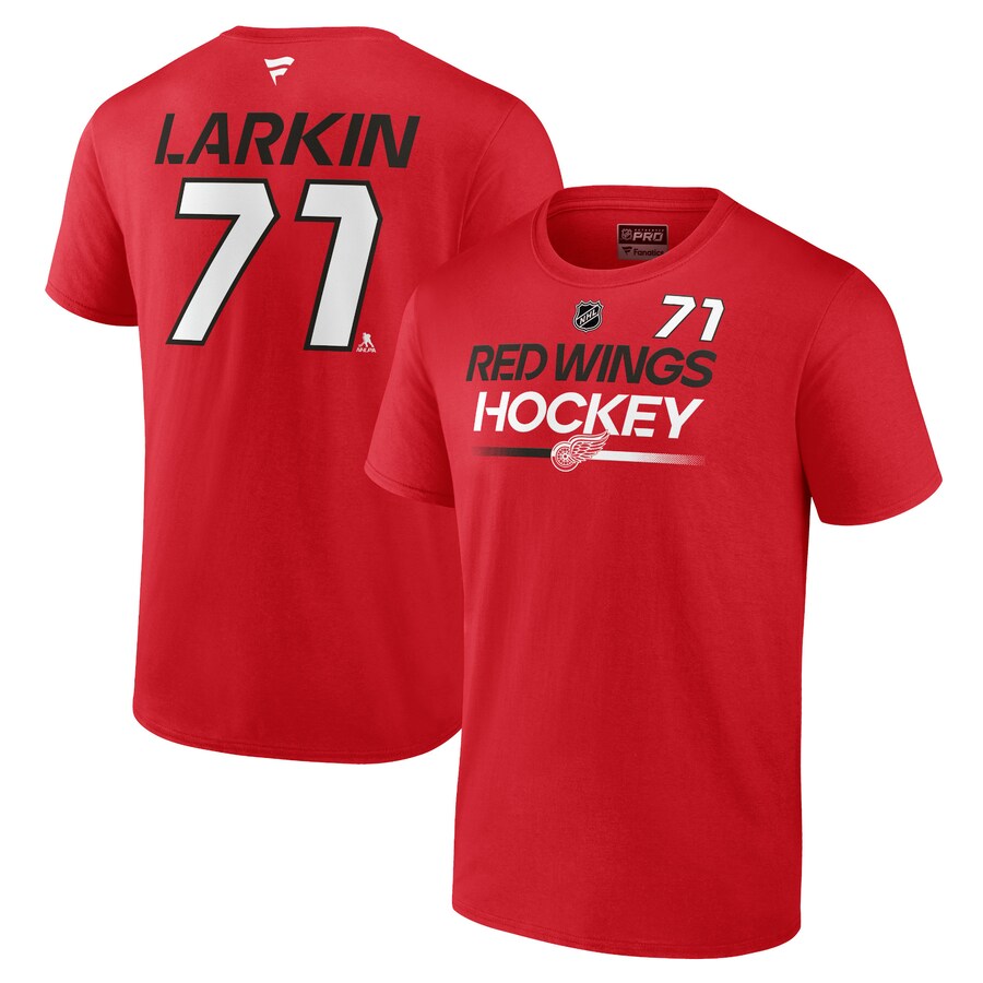Men's Detroit Red Wings Dylan Larkin Fanatics Red Authentic Pro Prime Name & Number T-Shirt