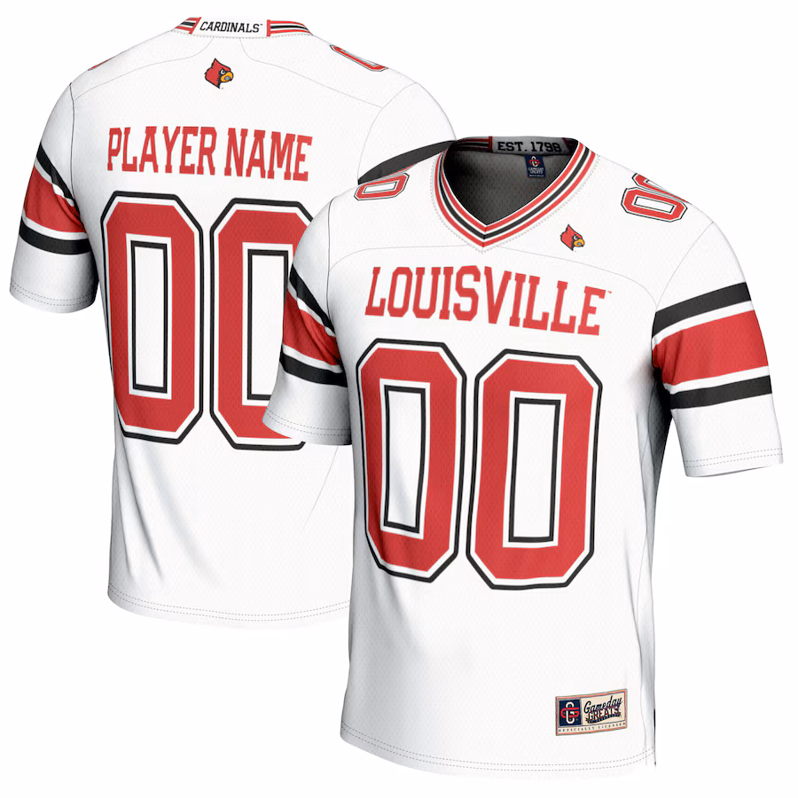 Louisville Cardinals GameDay Greats NIL Pick-A-Player Football Jersey - White