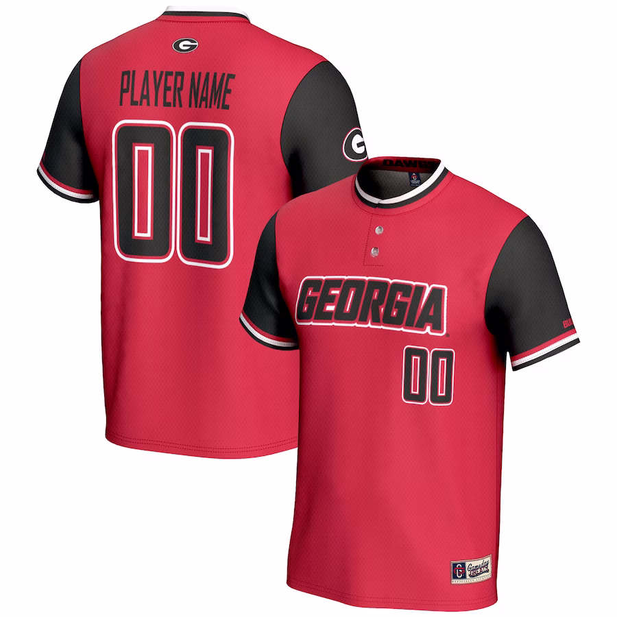 Georgia Bulldogs GameDay Greats Unisex  NIL Pick-A-Player Lightweight Softball Jersey - Red