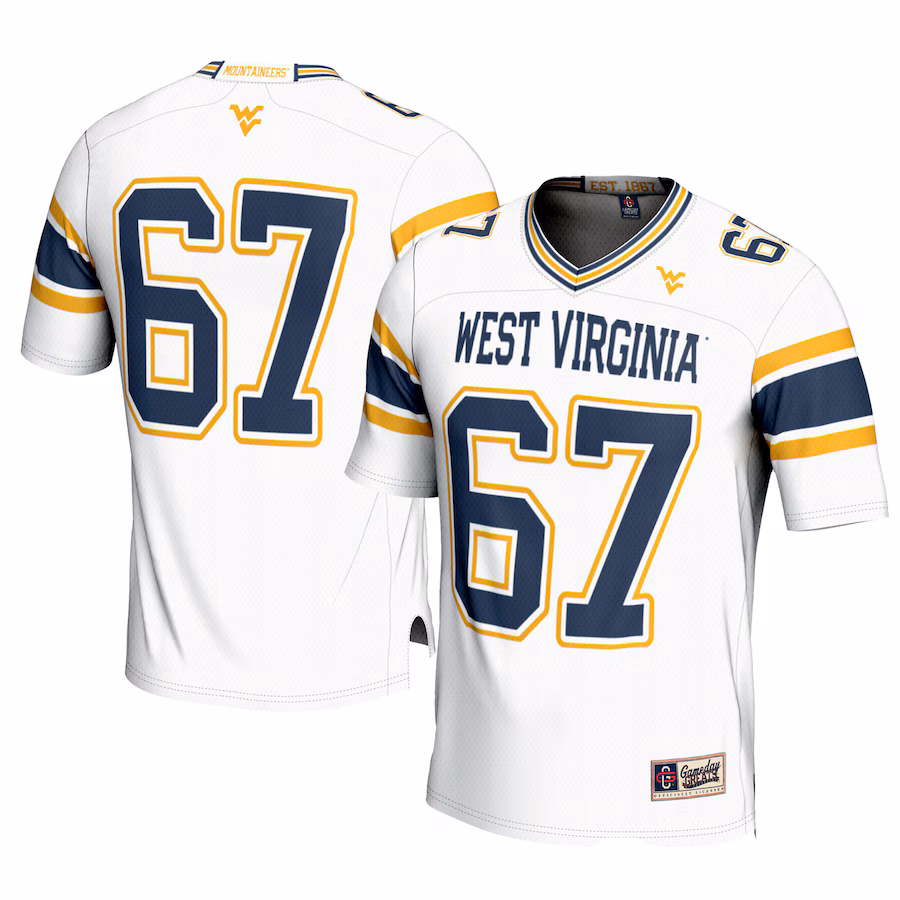 Men's GameDay Greats #1 White West Virginia Mountaineers Football Jersey