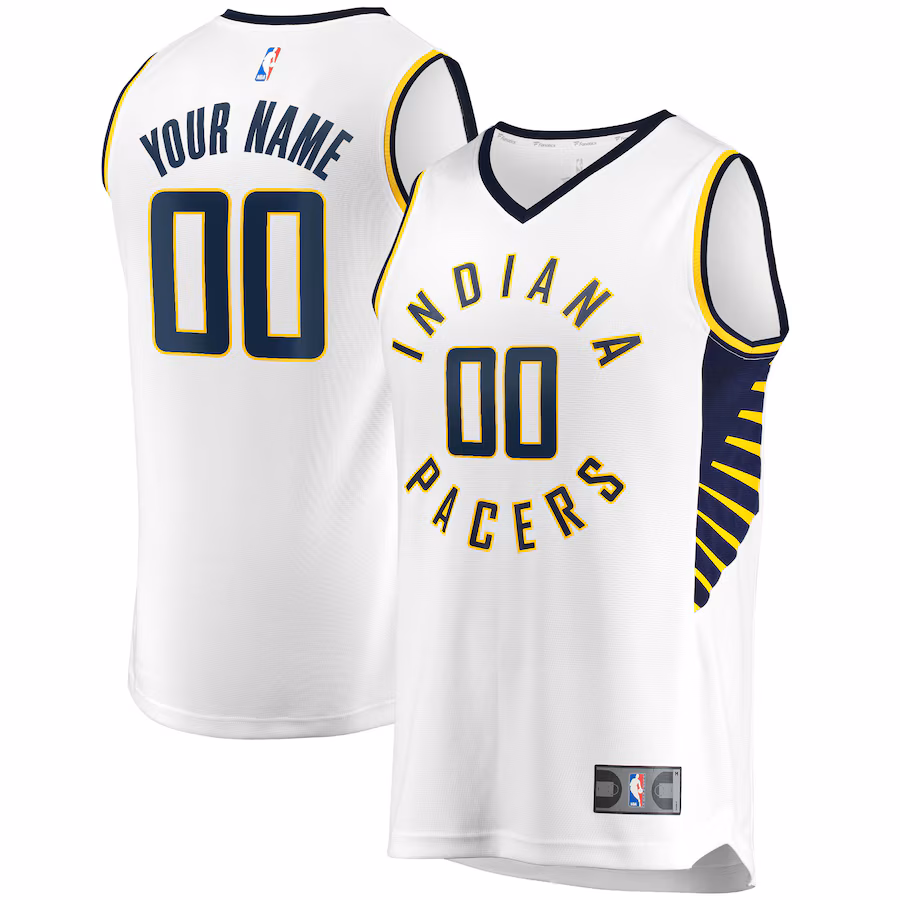 Youth Indiana Pacers Fanatics White Fast Break Custom Replica Jersey - Association Edition