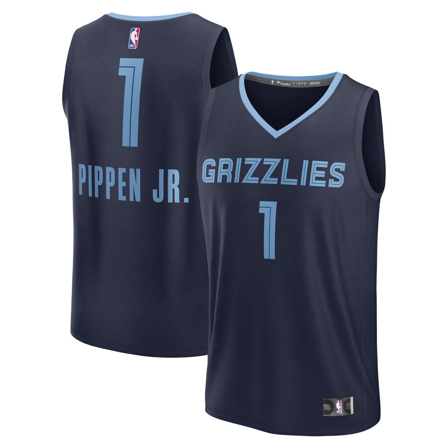 Men's Memphis Grizzlies Scotty Pippen Jr. Fanatics Navy Fast Break Replica Player Jersey - Icon Edition