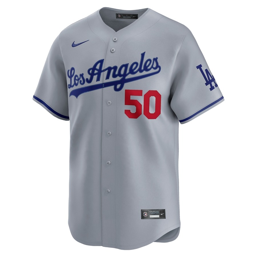 Men's Los Angeles Dodgers Mookie Betts Nike Gray Road Elite Player Jersey