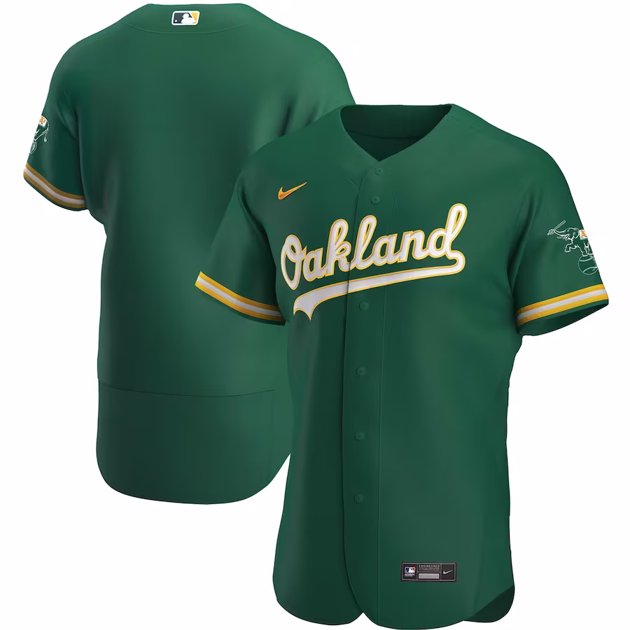 Men's Oakland Athletics Nike Kelly Green Authentic Team Jersey