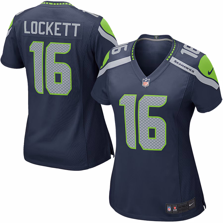 Women's Seattle Seahawks Tyler Lockett Nike Navy Player Jersey