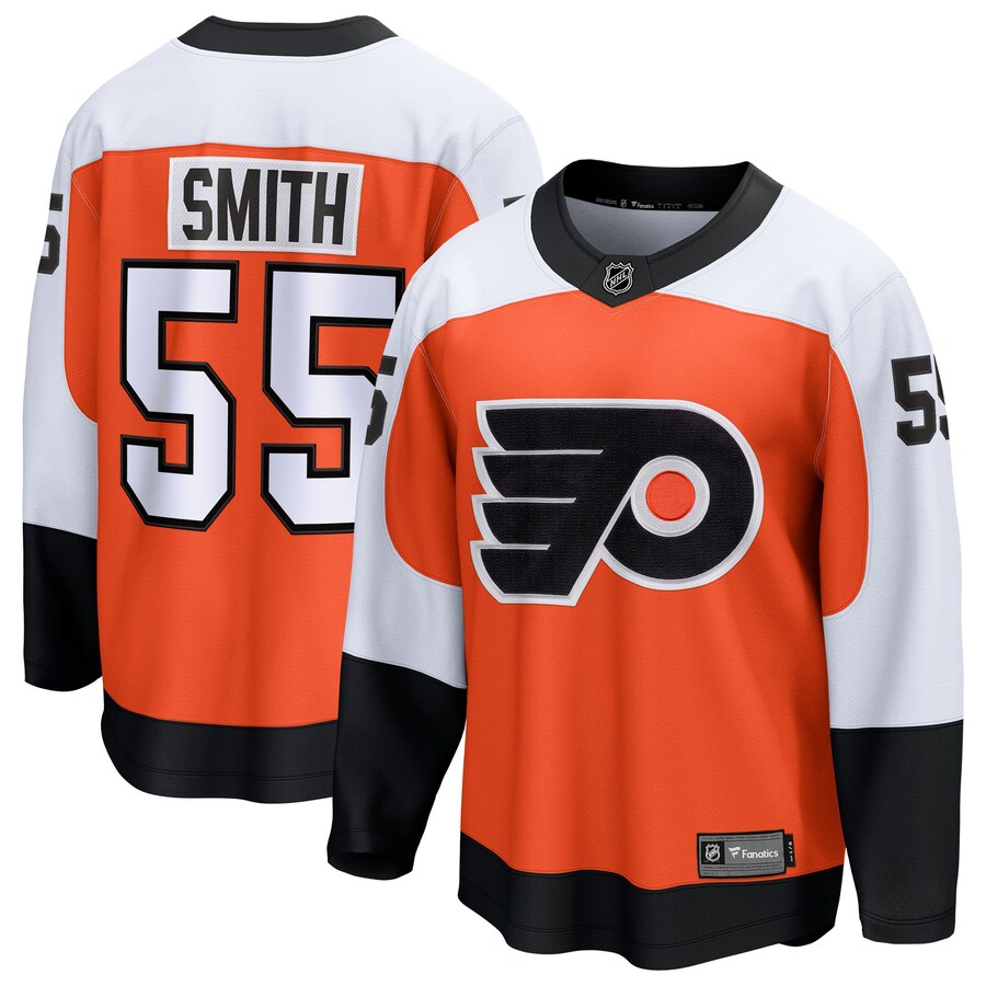 Men's Philadelphia Flyers Givani Smith Fanatics Orange Home Breakaway Jersey